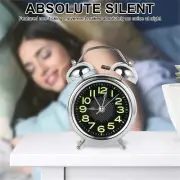 1/2 Pcs Small Clock Twin Bells Super Loud Alarm Clocks Operated Battery For Desk