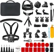 60-in-1 Action Camera Accessories Kit for EK7000, Brave 4, Brave 7, V50X, GoPro, DJI, and More