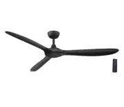 Home Decorators Tager 60 in. Smart Indoor/Outdoor Matte Black Ceiling Fan