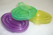 Rubber Massage Curry Comb Coat Shedding Horse Cattle Dogs Small