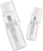 LOORGVEL 2Pcs Clear Powder Spray Bottles Fine Mist Sprayers for Travel Refillable Spray Bottles for Cosmetics Perfume and Cleaning