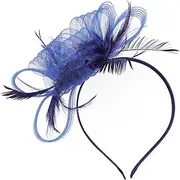 [Minkissy] Retro Fascinator Hat Headband for Women Elegant Tea Party Hair Accessory for Weddings Halloween Photography and Festivals Versatile Vintage Design Classic