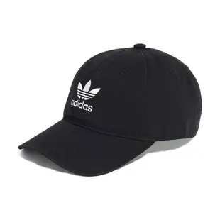 adidas 帽子 Adicolor Baseball Cap 男女款 黑 老帽 棒球帽 可調 三葉草 刺繡 IB9990