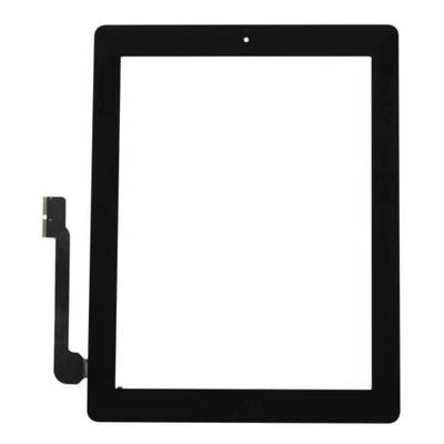 Front Panel Touch Screen Glass Digitizer + Home Button Assembly for iPad 3 Black