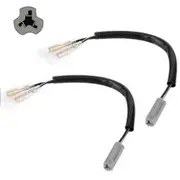 TDR Indicator Leads Connector Adaptor Cable Yamaha YZF-R6 R1 FZ8 FZ6 R 3 Pin Wire Adapter Aftermarket Blinkers 12V Systems Rubber Plug OEM Direct Fit Front Rear Wire Adapters