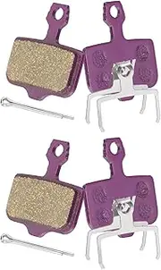 uxcell 2set Disc Brake Pad 1.17" x 0.67" Semi-Metallic Resin Bike Brake Pads with Spring and Pin for BB7 M355 M446 M640 Mountain Road Bikes, Purple