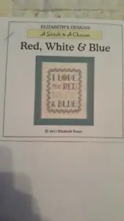 Elizabeth's Designs ~ A Stitch & A Charm Red, White & Blue Cross Stitch Pattern