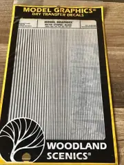Woodland Scenics HO Scale Decal MG759: Stripes Black 1/64,1/32, 3/64