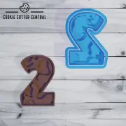 Number Set (Cow Print) Cookie Cutter and Embosser Set