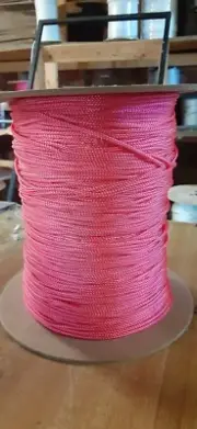 2mm x 1350 ft. Rope/Twine Spool.Polyester. Pink. Factory Seconds