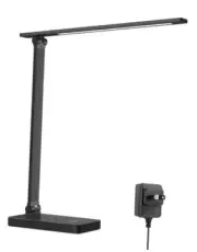 LED Desk Lamp for Home Office, 9.5W 750LM Metal Touch Control Desk Black