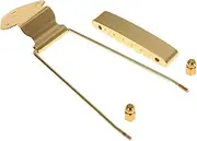 YaSao 6 String Guitar Trapeze Tailpiece Bridge Adjustable Metal Bridge Replacement Parts for Jazz Electric Archtop Guitar Bass