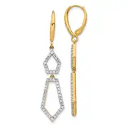14k Yellow Gold Real Diamond Earrings