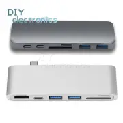 USB C 3.0 Hub Type-C To 4K*2K HDMI Charging Card Reader Adapter MacBook ProUS