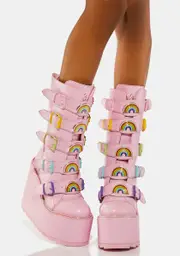 [Y.R.U.] Pink Dune Rainbow Boots