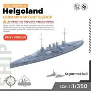 SSMODEL 590-A 1/350 Military Model Kit German Navy Helgoland Battleship