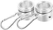 Abaodam 1 Pair Aluminum Alloy Flagpole Rings Rotating Wrap Mounting Clips for Outdoor Flags Easy Installation Durable Flag Pole Carabiner for Seamless Rotation and Efficient Use
