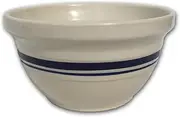 Ohio Stoneware 12096 12 in. Dominion Mixing Bowl- Ceramic Bristol with Navy Stripe