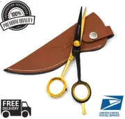6" Professional Barber Salon Hair Cutting Black & Gold Japanese Scissor Shears