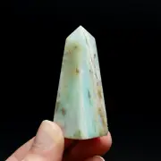 153ct 2.25in Rare Blue Andean Opal Crystal Tower, Natural Andean Blue Opal Gemst
