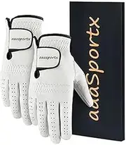 aaasportx Golf Gloves Men for Golfer (Worn On Left/Right Hand) Golf Glove Breathable Comfotable Fit Great Golf Gifts