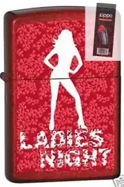 Zippo 3886 ladies night candy red Lighter + FLINT PACK