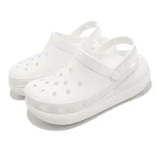 Crocs 超厚底洞洞鞋 Classic Crush Clog 白 男女鞋 經典泡芙 卡駱馳 207521100