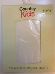 NEW BOUTIQUE COUNTRY KIDS JEFFERIES Ivory HOLIDAY Everyday Microfiber TIGHTS NIP