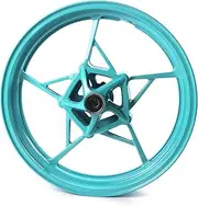 Cyan Front Wheel Rim Compatible with Kawasaki Z650 Ninja 650 2017-2024, Z900 ABS include 2017-2024, Z900 SE 2022-2023, Bearing included, Motorcycle Replacement Accessories Parts