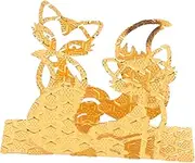 SOESFOUFU Fox Napkin Holder Napkin Organizer for Table Farmhouse Napkin Holder Decorative Tissue Stand Serviette Napkin Holder Garnish Tray Napkins Holder Wrought Iron Sanitary Napkin