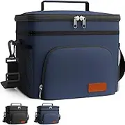 Insulated Lunch Box, Leakproof Insulated Lunch Box, 15L Soft Cooler Cooling Tote Bag, with Adjustable Shoulder Strap, Reusable Lunch Bags for Adult Men, Women, for Work, Picnic, Camping, Shopping.