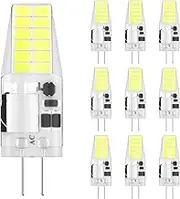 DiCUNO G4 LED Light Bulbs, 3W (30W Halogen Equivalent), 300LM, Daylight White (6000K-6500K), 12V, Non-Dimmable G4 Bulbs for Home Lighting, 10-Pack