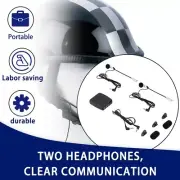 3.5mm Motorcycle Bike Helmet 2-way Intercom Headset Communication Earphone