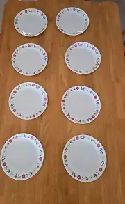 (8) Corelle 10.25"Spring Pattern, Dinner Plates! Never Used, No Scratches NEW!