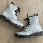 Dr. Martens 1460 Boot Women's 9 Gray Patent Leather Combat