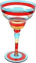 Hand Painted Margarita Glasses - Unique Decorative Cocktail Glasses with Long Stem - Vibrant Style Glassware for Margaritas Martinis and More Ideal for Parties and