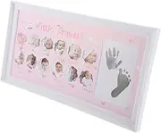 Monthly Milestone Photo Frame Handprint Footprint Kit Unique for Parents Decor