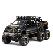 Durable Ford Raptor F-150 Pickup Truck Offroad Pull Back Vehicle 1/24 Model Car