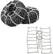 2Pcs Metal Snow Anti-Slip Tires Metal Steel Chain for 1/10 RC Rock Crawler Traxxas TRX-4 TRX4 Axial SCX10 90046
