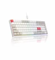 Newmen GM1000 Gaming Keyboard Wired Bluetooth 2.4G Hot Swap White Backlight