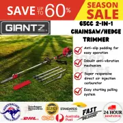 Pole Chainsaw Petrol Hedge Trimmer Pruner Chain Saw Brush Cutter Combo 2 in 1