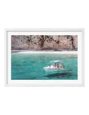 [Profile Australia] Australian Made Boat Emerald Waters Art Print A1 Frame in White
