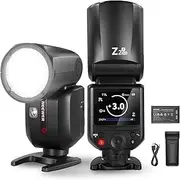 NEEWER Z2PRO-F 2.4G TTL Round Head Flash Speedlite Compatible with Fujifilm, Wireless Compatible with Godox, 76Ws 1/8000s HSS, Upgraded UI, TTL/M TCM Switch, 7.2V/3000mAh Battery, 600 Full Power Flash