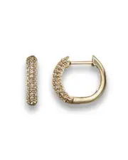 Diamond Hoop Earrings in 14K Yellow Gold, .20 ct. t. w.