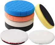 domoi Buffing Polishing Pads 7Pc 5.5 Inch Face for 5Inch 125mm Backing Plate Buffing Sponge Pads Cutting Polishing Pad Kit