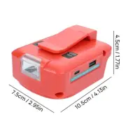 LED USB Type C Charger Battery Adapter Converter For Milwaukee M18 18v Li-ion