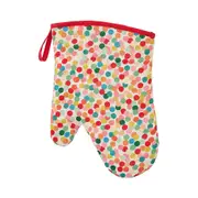 Annabel Trends Linen Single Oven Mitt Kitchen Cooking Glove 18x26cm Confetti
