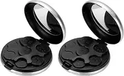 uxcell Coin Dispenser, 2 Pcs Portable Coin Organizer Change Sorter Compact Aluminum Pocket Coin Case Storage for Car Wallets Pocket Quarter Dime Nickel, Silver Tone