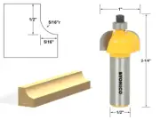 5/16" Radius Cove Edge Forming Router Bit - 1/2" Shank - Yonico 13153