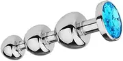 Metal Anal Plug Vestibular Toy G-Spot Anal Plug With 3 Beads Stainless Steel Anal Plug Adult Anal Toy Butt Plug For Anal Trainer